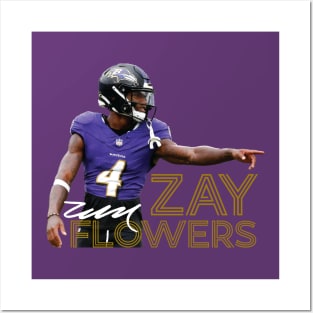 Zay Flowers Posters and Art